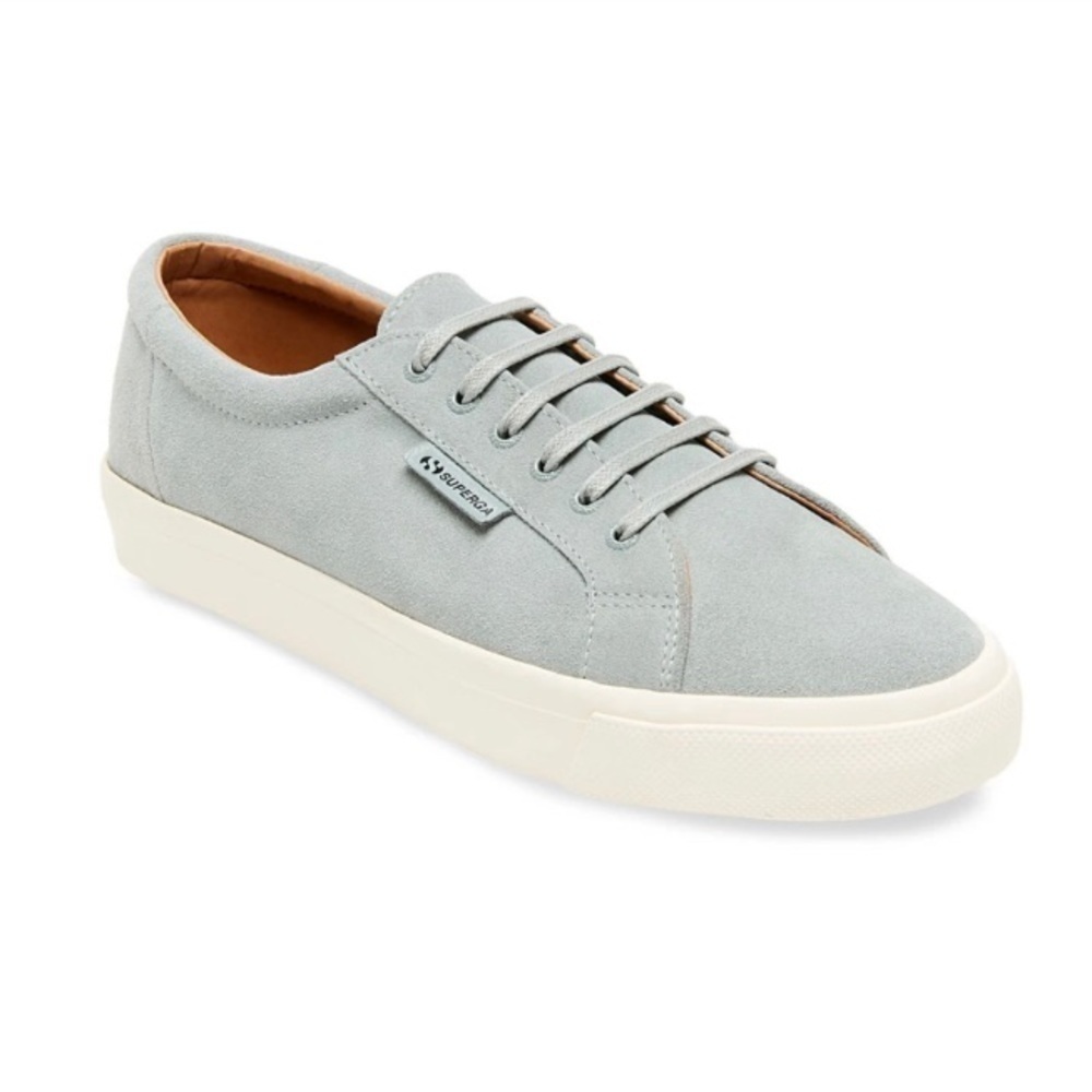 Superga Suede Low Top Baby Blue Suede Sneakers